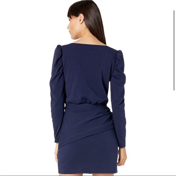 La Vie Rebecca Taylor French Terry Dress Navy Blue - Picture 3 of 10